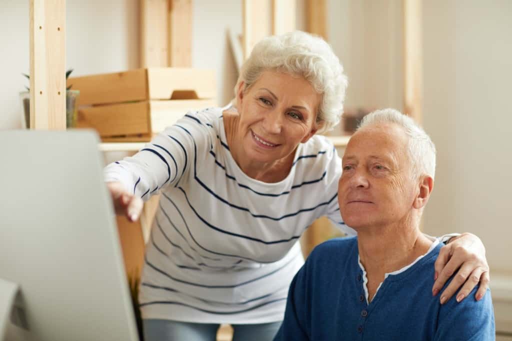 Senior Couple Using Computer